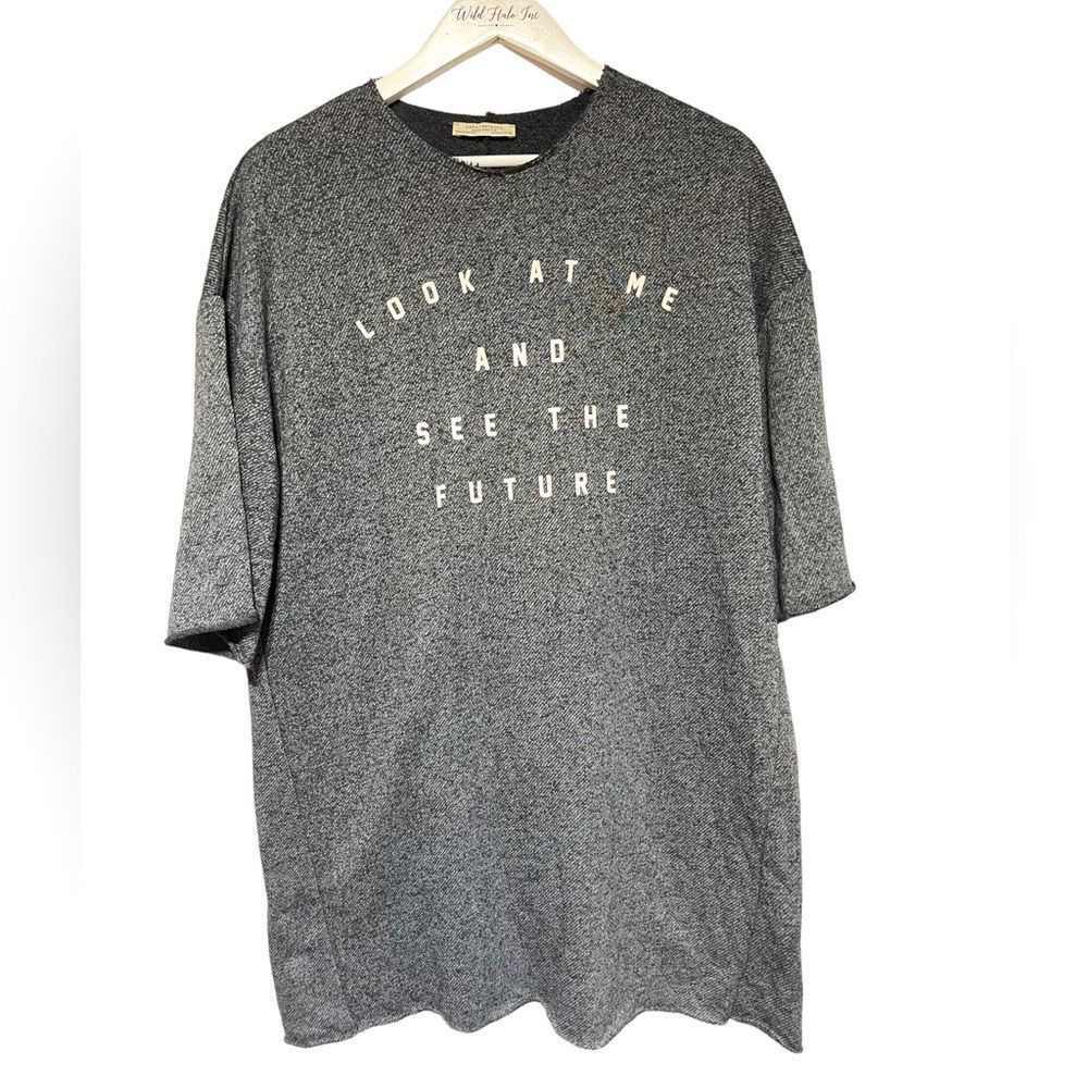Oversized | ZaraโGray Look at Me and See The Future Sweater Dress Small